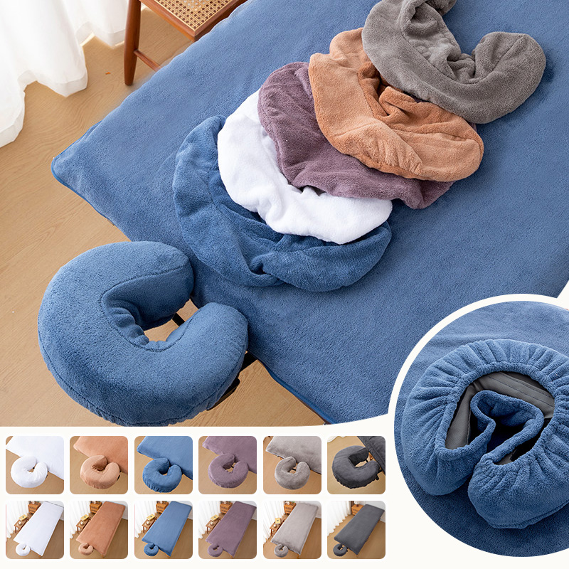 Wellness Spa With Massage - Coral Fleece Beauty Salon Bed Sheets