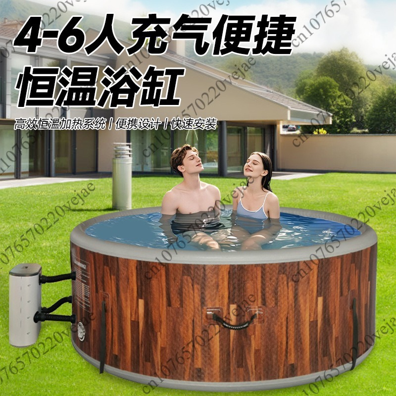 Spa Wellness Jacuzzi - Thermostatic Jacuzzi, Inflatable Outdoor Home Spa