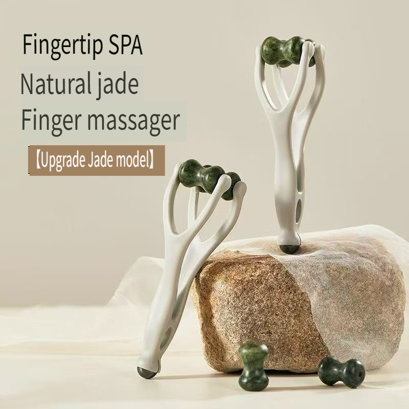 Wellness Spa With Massage - 1pc Natural Jade Finger Massager -