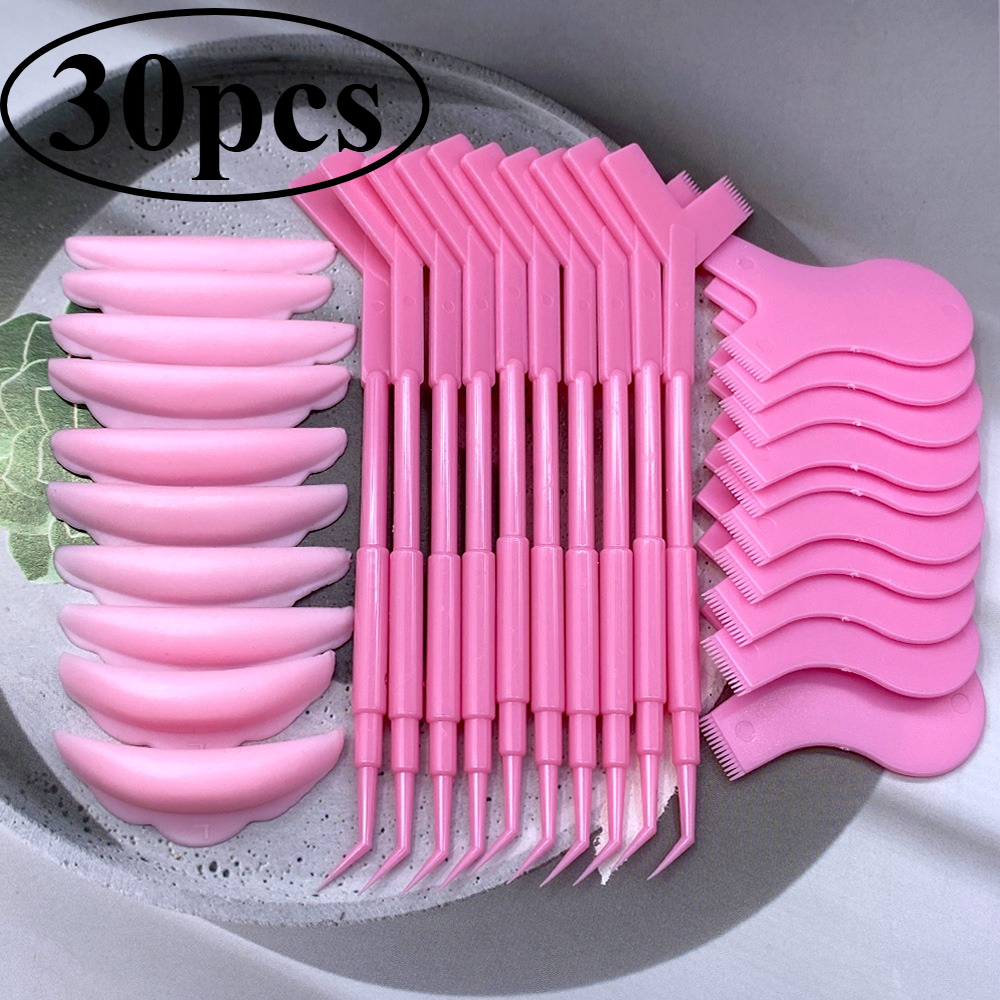 Lash Lift Kit - 30pcs Eyelash Dying Set Silicone Eyelash