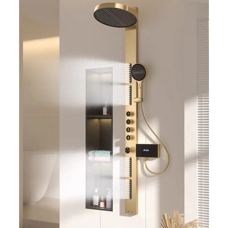 Spa & Wellness Komplex Bristol Royal * * * * - Brass Rainfall Shower Panel Set Digital