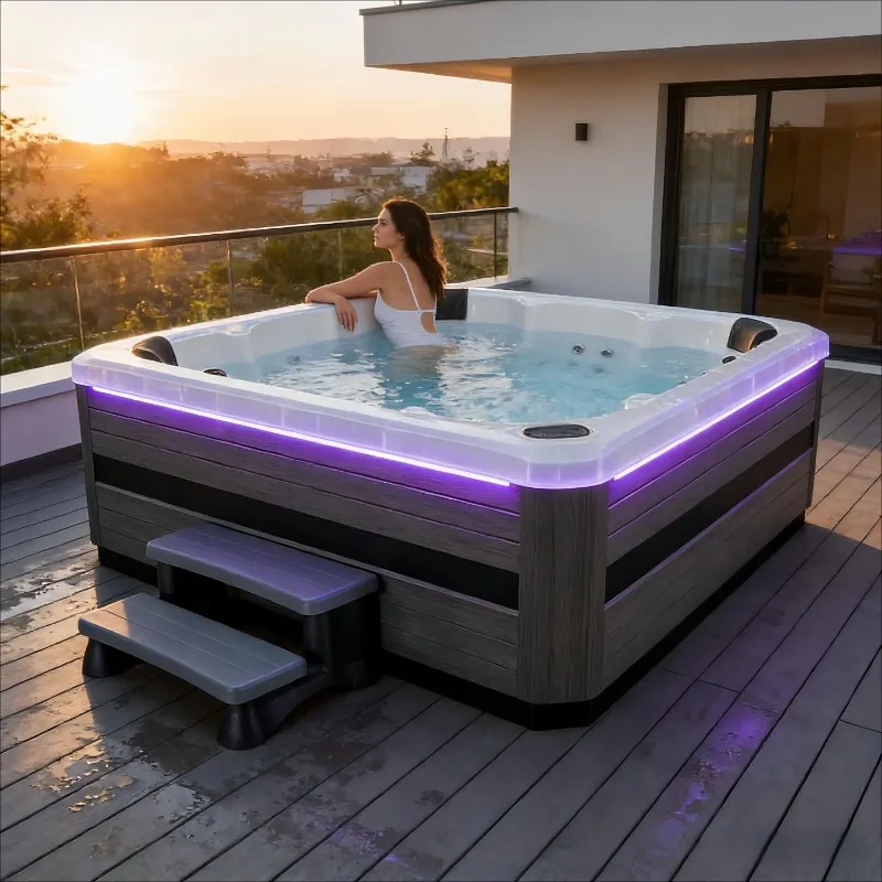 Outdoor Jacuzzi Multiplayer He - đánh giá và giá Spa Wellness Jacuzzi