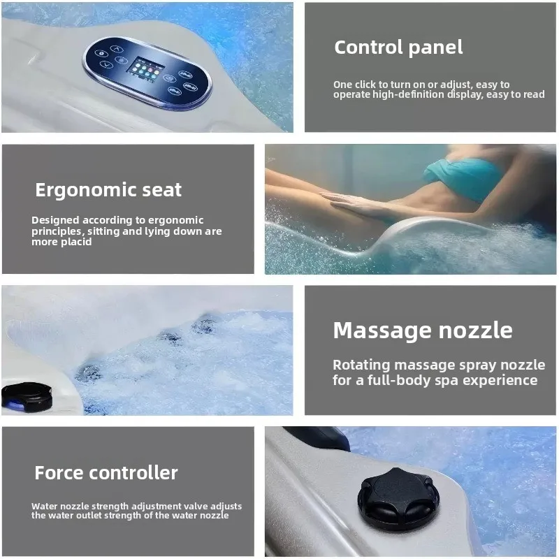 Outdoor Jacuzzi Multiplayer He - đánh giá và giá Spa Wellness Jacuzzi